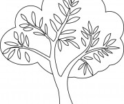 Coloriage Arbre Printemps en couleur