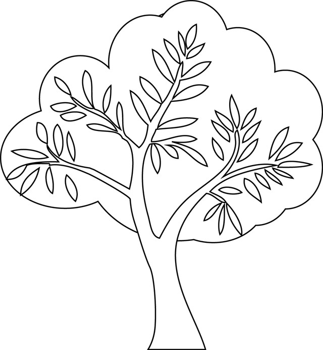 Coloriage Arbre Printemps En Couleur Dessin Gratuit à Imprimer