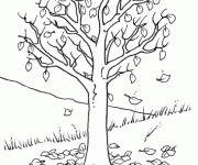 Coloriage Arbre sans Feuilles &agrave; d&eacute;couper
