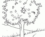 Coloriage et dessins gratuit Arbres et Plaine à imprimer