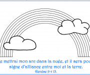 Coloriage Arc-en-ciel couleur