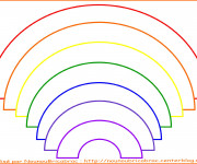 Coloriage et dessins gratuit Arc-en-ciel couleur dans l'ordre à imprimer