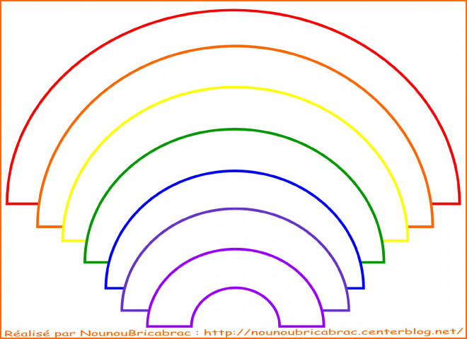 Coloriage arc-en-ciel