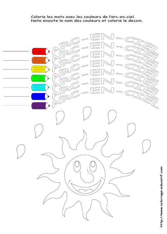 Coloriage Arc En Ciel Couleur