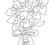 Coloriage Boquet de fleurs pour enfants