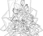 Coloriage Bouquet de fleurs en couleur