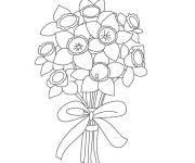 Coloriage et dessins gratuit Bouquet de fleurs en ligne à imprimer