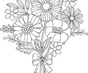 Coloriage et dessins gratuit Bouquet de fleurs magnifiques à imprimer