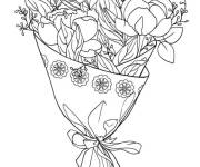 Coloriage Bouquet de fleurs maternelle