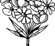 Coloriage Bouquet de fleurs simple