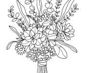 Coloriage Bouquet de fleurs tournesols