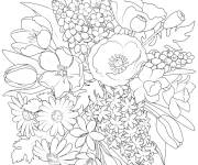 Coloriage Ce bouquet est un bon cadeau pour l'anniversaire