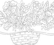 Coloriage chapeau comme bouquet de fleurs