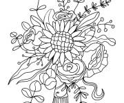 Coloriage Image de bouquet de fleurs