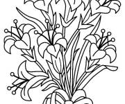 Coloriage Tournesols en bouquet