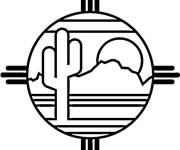 Coloriage Cactus dans un logo de desert