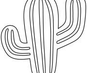 Coloriage Cactus de cartoon facile
