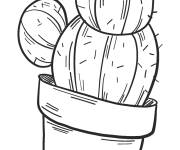 Coloriage Cactus en pot cp
