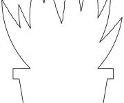 Coloriage et dessins gratuit Forme de cactus succulente à imprimer