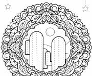 Coloriage Mandala de cactus