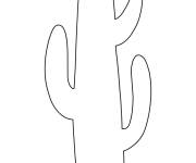 Coloriage et dessins gratuit Silhouette de Cactus à imprimer
