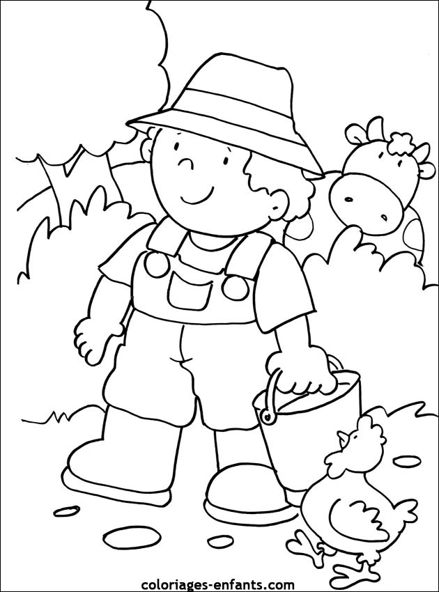 Coloriage Campagne 4 dessin gratuit à imprimer