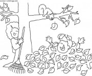 Coloriage Campagne en Automne