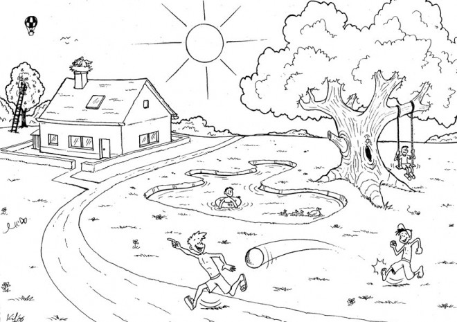 Coloriage De La Nature A Imprimer Gratuit