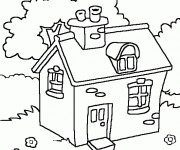 Coloriage Une maison dans la Campagne