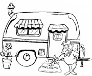 Coloriage Camping Car