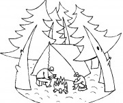 Coloriage Camping Loisirs