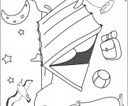 Coloriage Pingouin Camping