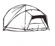 Coloriage Une Tente de Camping