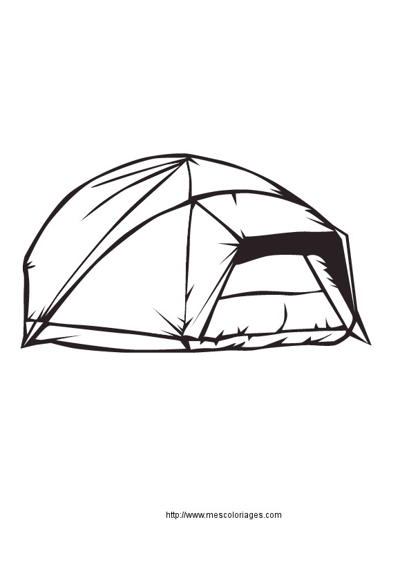 Coloriage et dessins gratuits Une Tente de Camping à imprimer