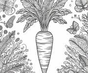 Coloriage Carotte avec des motifs