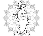 Coloriage Carotte mandala