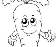 Coloriage Carotte mignonne