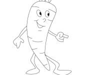 Coloriage Carotte qui danse