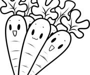 Coloriage Carottes tout dr&ocirc;les