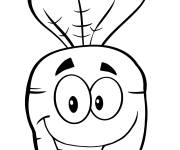 Coloriage La carotte joyeuse