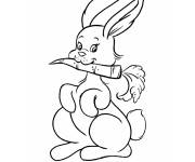 Coloriage Li&egrave;vre ronge une carotte