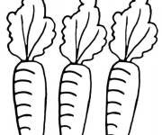 Coloriage Trois carottes presque identiques