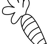 Coloriage Une carotte ray&eacute;e facile