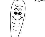 Coloriage Une carotte riante