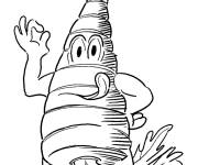 Coloriage Une carotte tout puissante