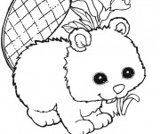 Coloriage Castor mignon