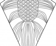 Coloriage et dessins gratuit Cerf-volant décoré à imprimer