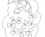Coloriage Cerf-volant derri&egrave;re les nuages