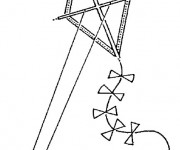 Coloriage Cerf-volant en l'air