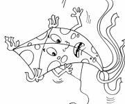 Coloriage Cerf-volant paniqu&eacute;
